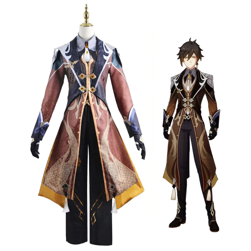 Genshin Impact Zhongli Cosplay Costume – Gaming Outfit – Ace Cosplay