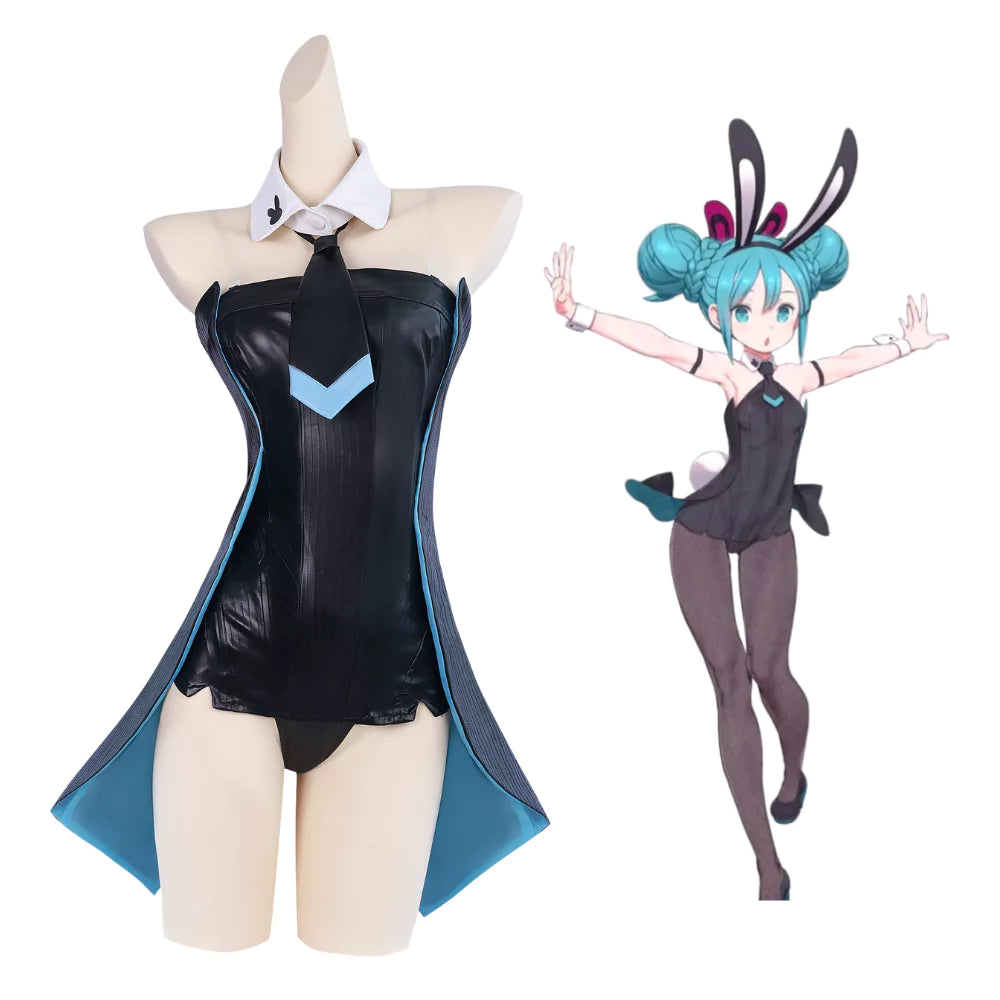 Hatsune Miku Vocaloid Black Bunny Cosplay Costume – Anime Outfit – Ace Cosplay