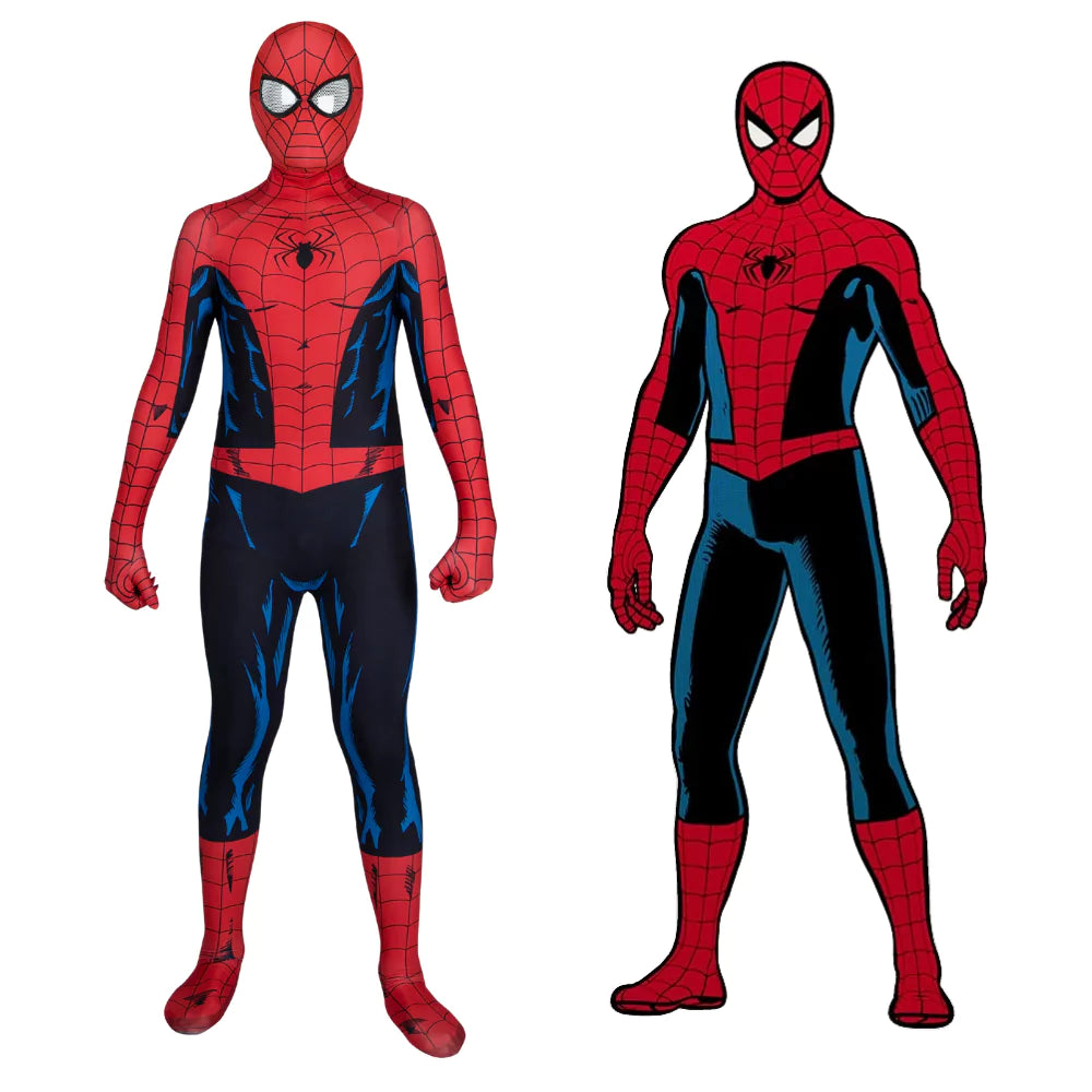 Spider-Man PS5 Vintage Comic Anzug Cosplay Kostüm für Kinder | Marvel Outfit