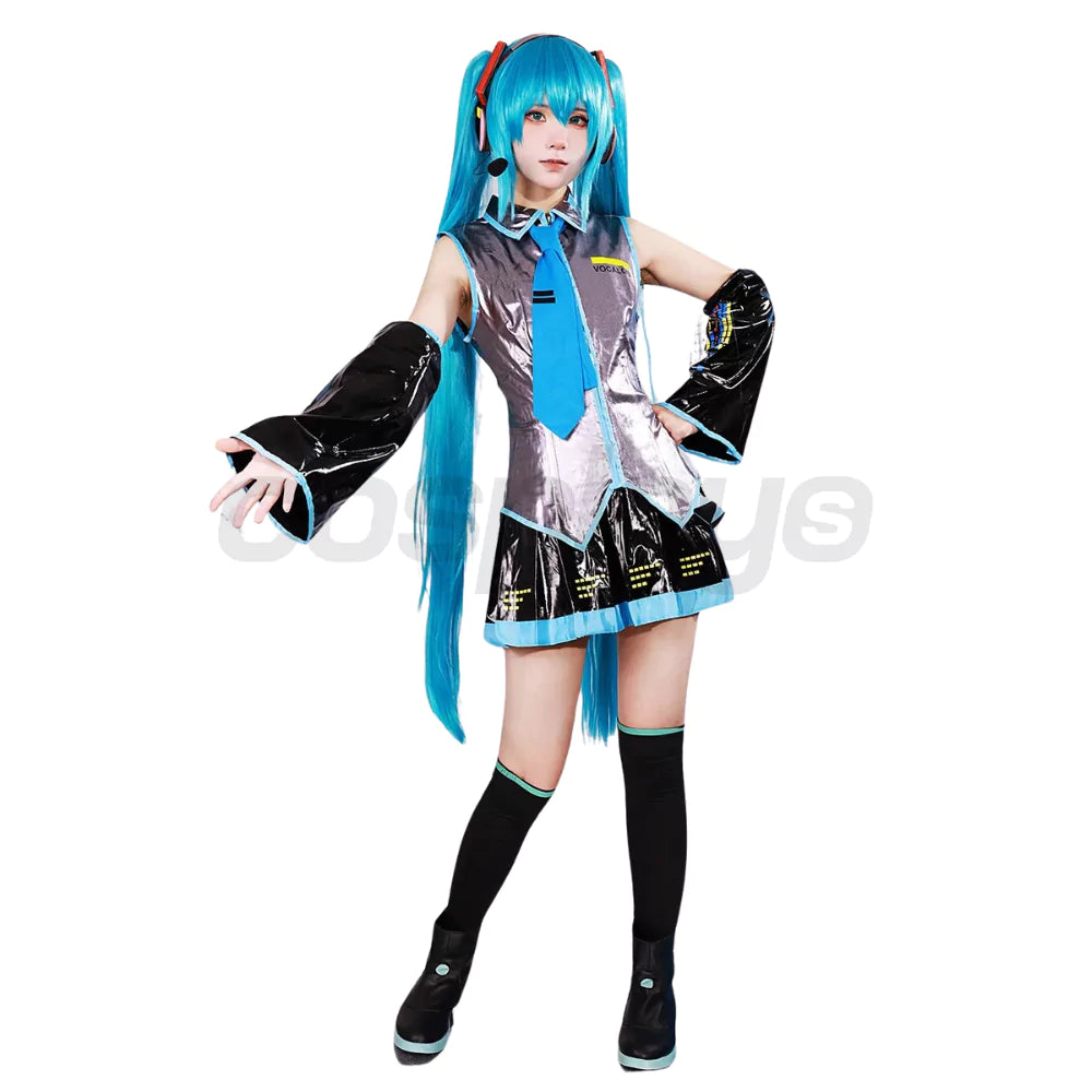 Hatsune Miku Vocaloid Female Ash Cosplay Costume | Anime Outfit