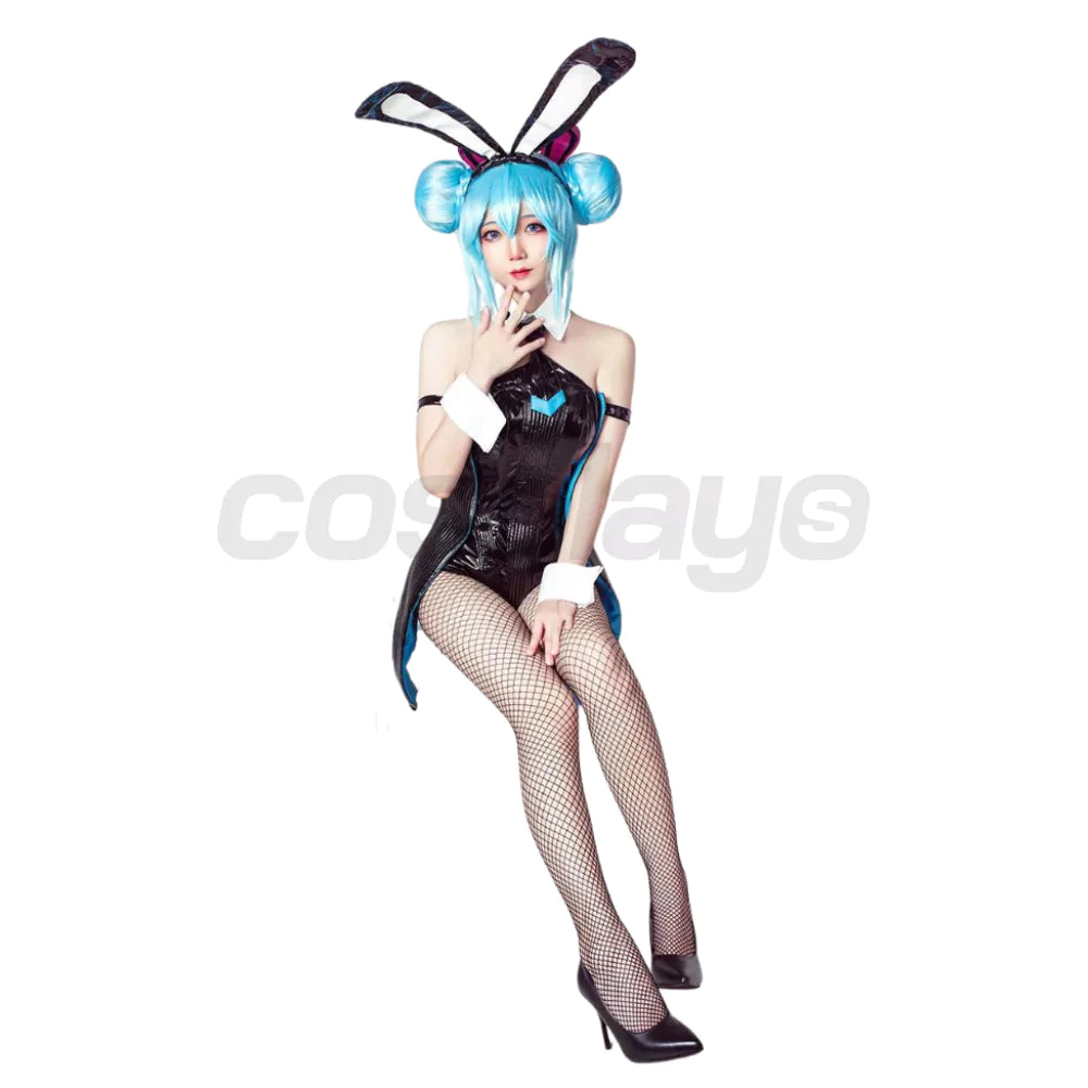Hatsune Miku Vocaloid Black Bunny Cosplay Costume – Anime Outfit – photo 4 of 13