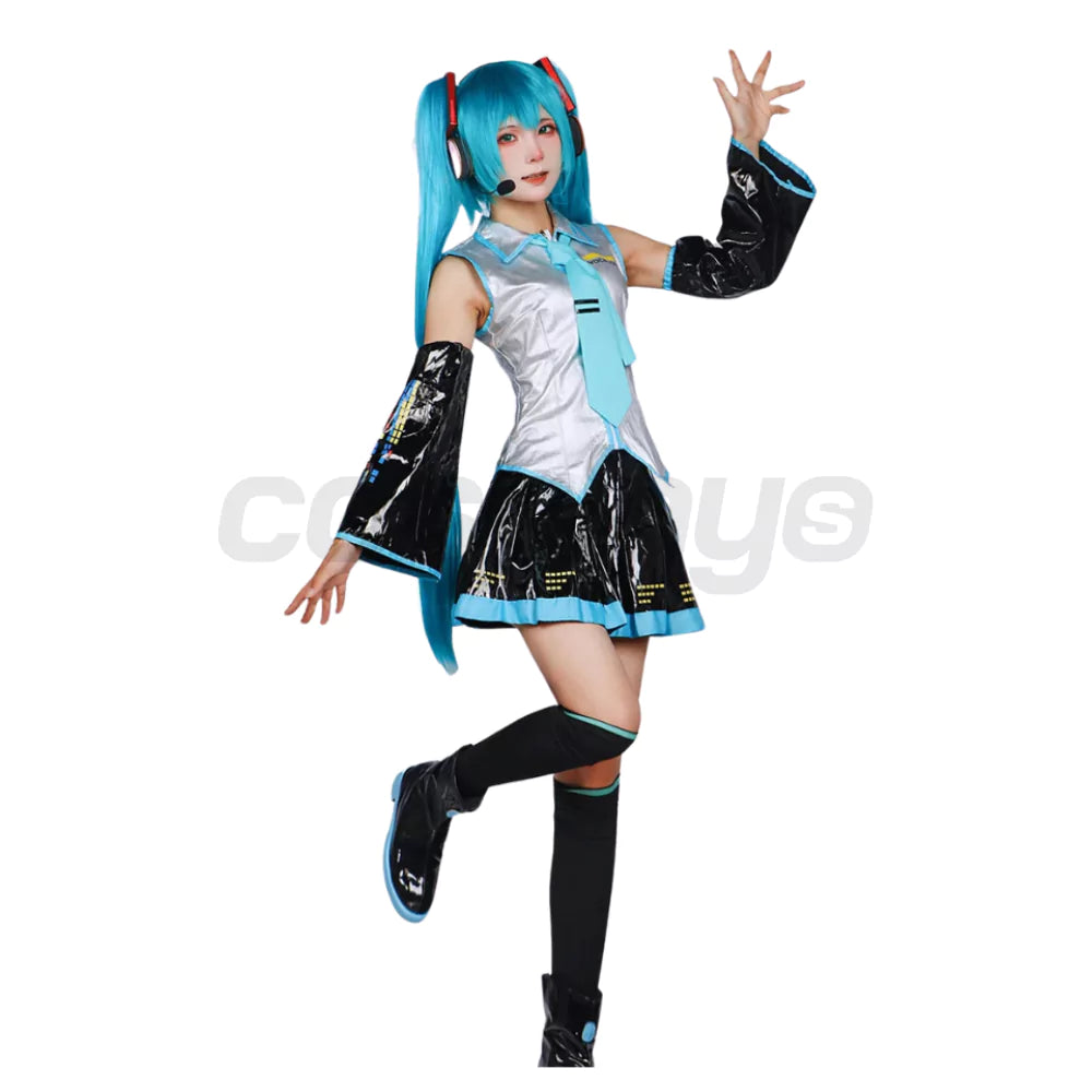 Hatsune Miku Vocaloid Female Silver Cosplay Costume | Anime Outfit