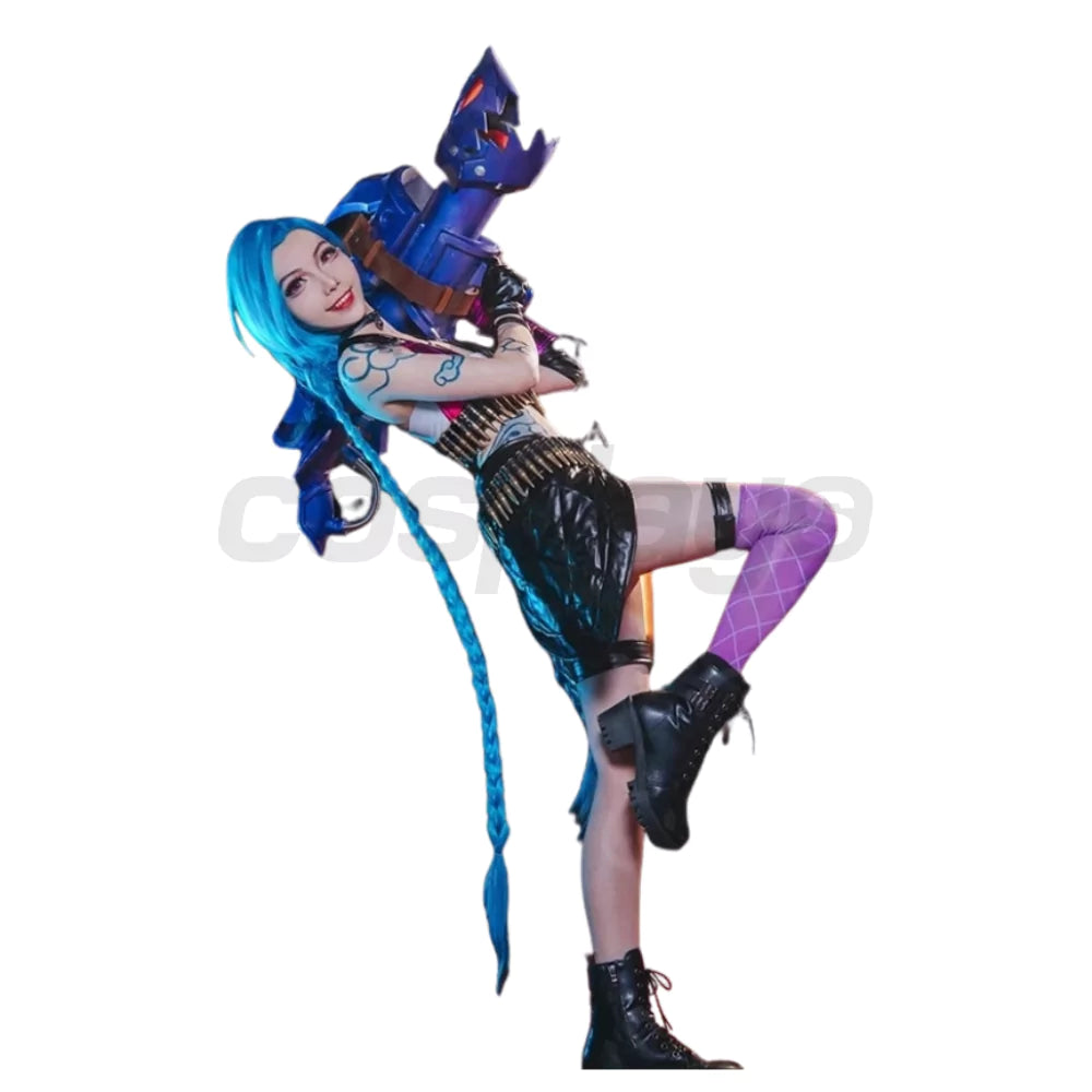 League of Legends Arcane Jinx Red Cosplay Costume – Gaming Outfit – photo 4 of 11